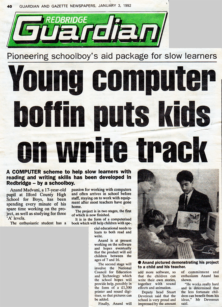 my surname was spelt wrong in this local press article, Joan's name or critical role isn't mentioned, I was studying four A-Levels, an S-Level and a GCSE, write is spelt rong - and I am not a boffin!